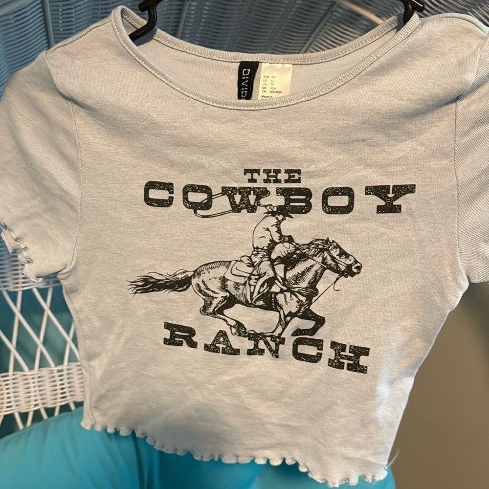 Cowboy crop top size XS